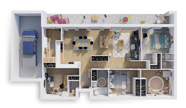 plan 3d maison virtuelle