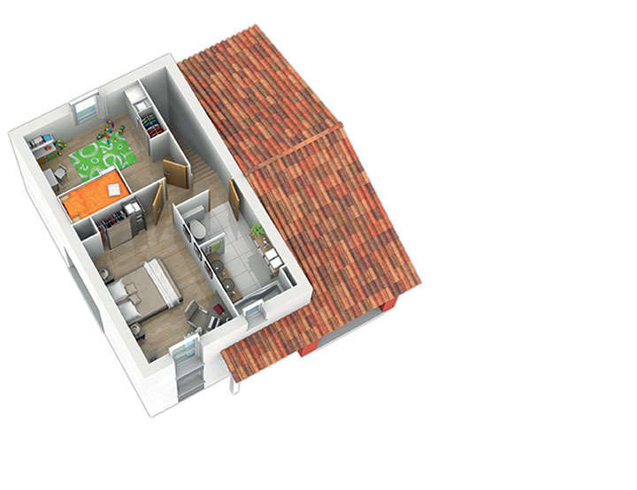 maison ossature bois plan natiming etage01 3ch natilia 2