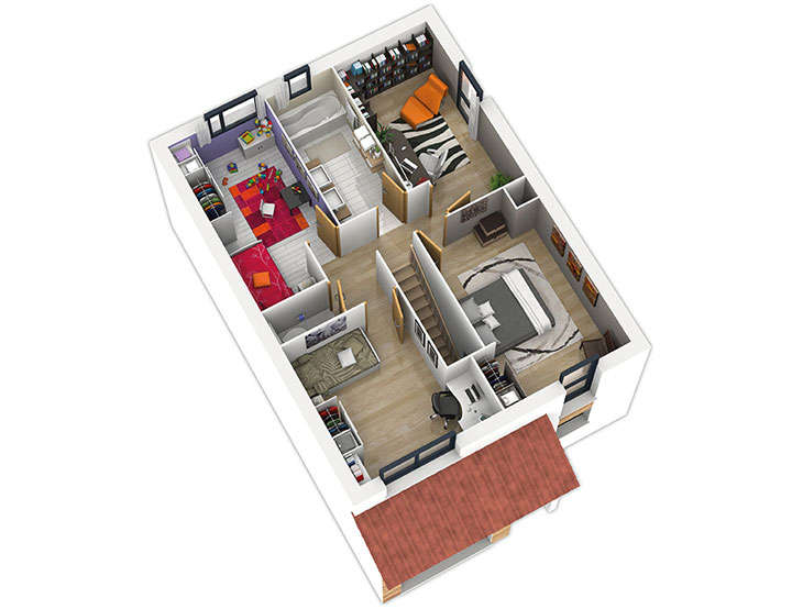 maison ossature bois plan natirane etage natilia 4